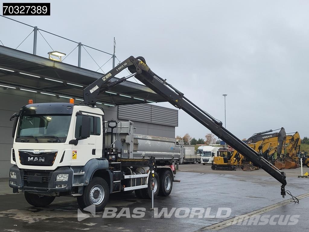 MAN TGS 33.440 6X4 HIAB X-HIDUO 188 E-3 Crane Kran 10m 덤프 트럭