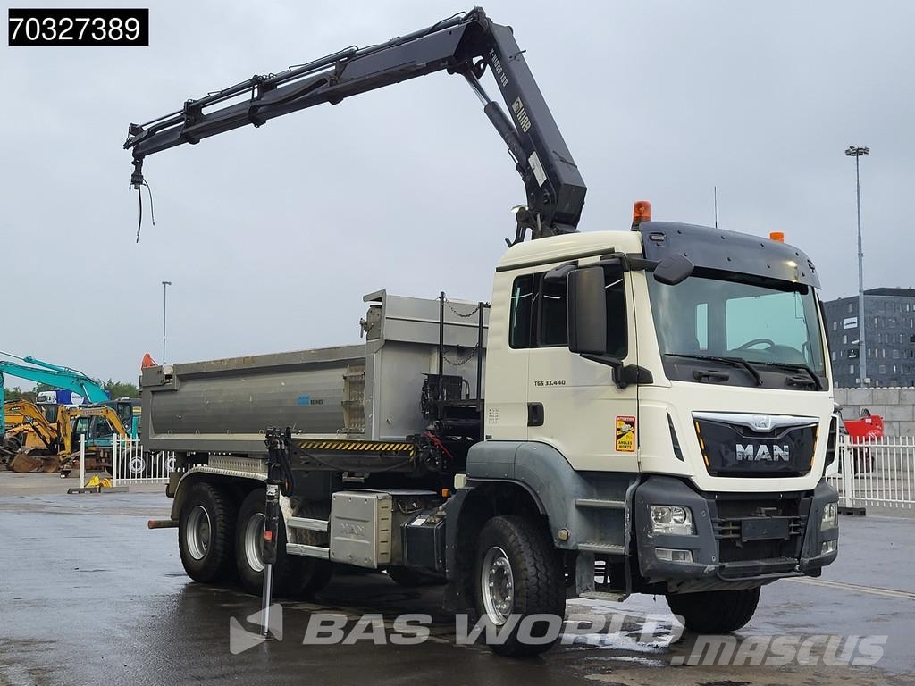 MAN TGS 33.440 6X4 HIAB X-HIDUO 188 E-3 Crane Kran 10m شاحنات قلابة