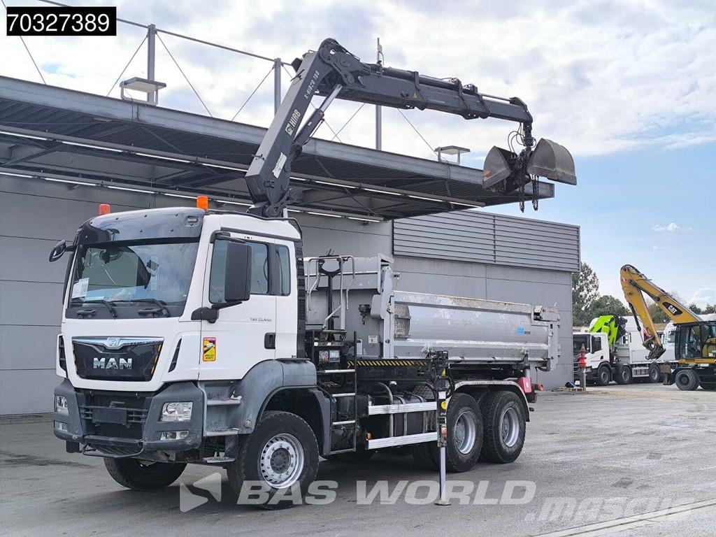 MAN TGS 33.440 6X4 HIAB X-HIDUO 188 E-3 Crane Kran 10m 덤프 트럭