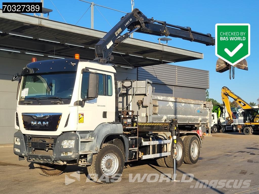 MAN TGS 33.440 6X4 HIAB X-HIDUO 188 E-3 Crane Kran 10m 덤프 트럭