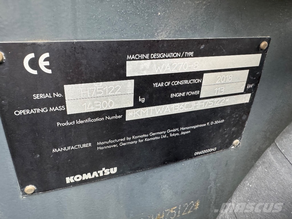 Komatsu WA 270-8 Wielladers