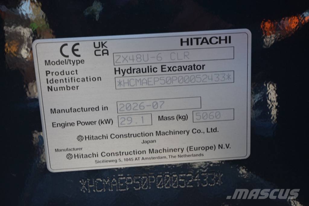 Hitachi ZX 48 U-6 Мини екскаватори < 7 т