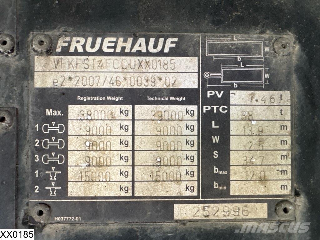 Fruehauf open laadbak Lift axle Vlakke laadvloeren
