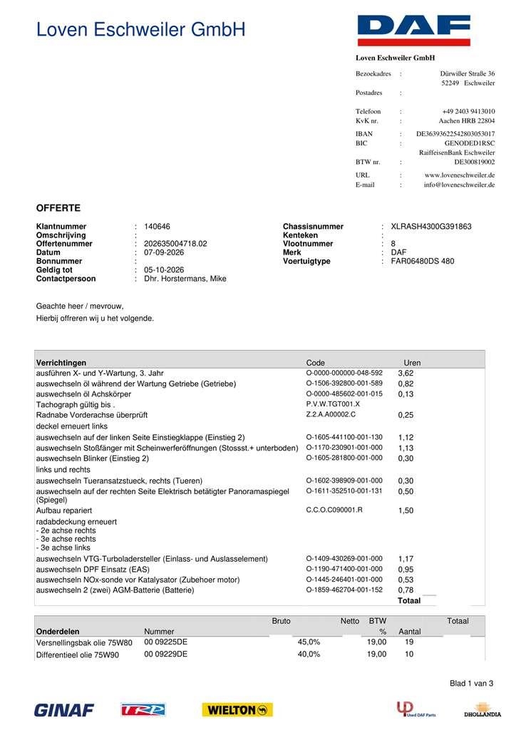 DAF XF480 BDF Wechselfahrgestell