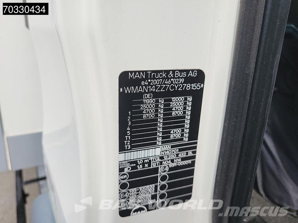 MAN TGL 12.250 4X2 12tons NL-truck APK 1500kg Ladebord Skåpbilar Kyl/Frys/Värme