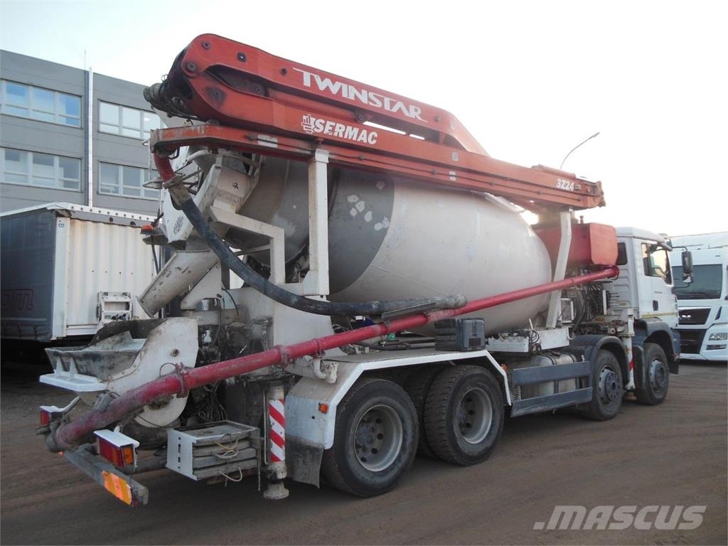 MAN TGA 35.410, 8X4, MIX + PUMPA 24M ミキサー車