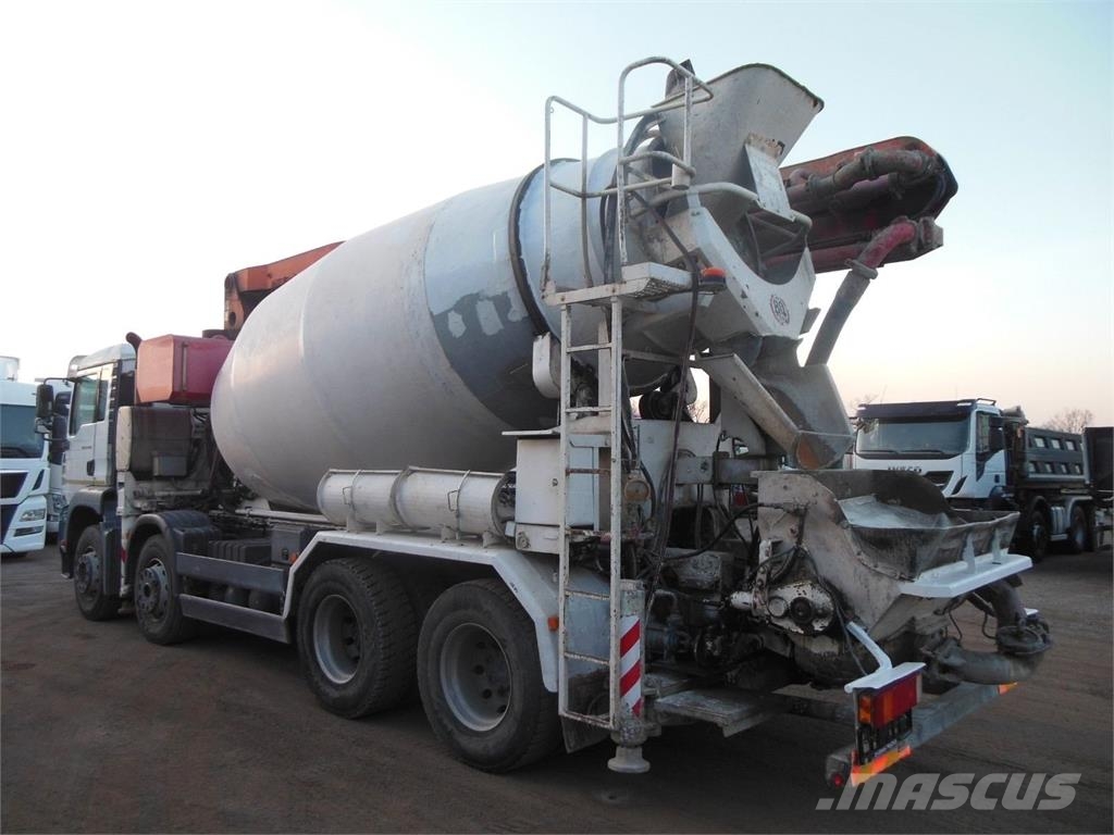 MAN TGA 35.410, 8X4, MIX + PUMPA 24M ミキサー車
