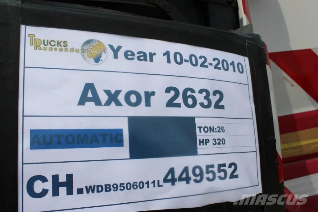 Mercedes-Benz Axor 2633 + 6x2 + euro 5 + manual Lava-kuorma-autot