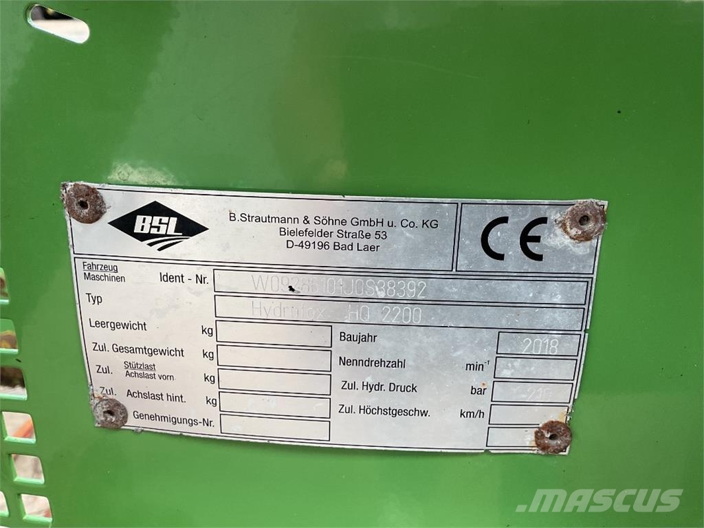 Strautmann Hydrofox HQ 2200 Sprzęt rozładowczy do silosów
