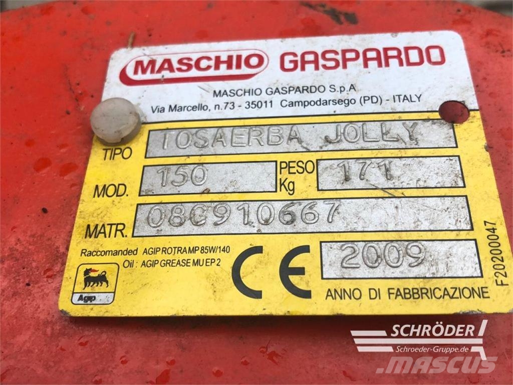 Maschio JOLLY 150 FRONTMÄHWERK Segadoras acondicionadoras