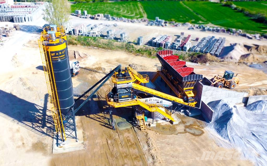 Fabo CENTRALE À BÉTON COMPACTE À BANDE 120 M3/H Cementtillverknings fabriker