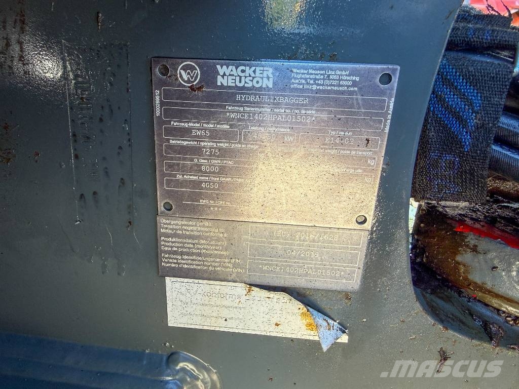 Wacker Neuson EW65 Powertilt SW ZSA  휠 굴삭기