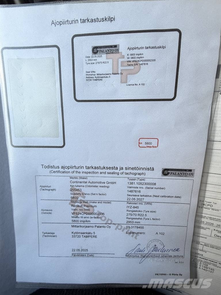 Renault 370 Premium ( Vaihdossa käy kaikki ) شاحنات مسطحة/مفصلية الجوانب
