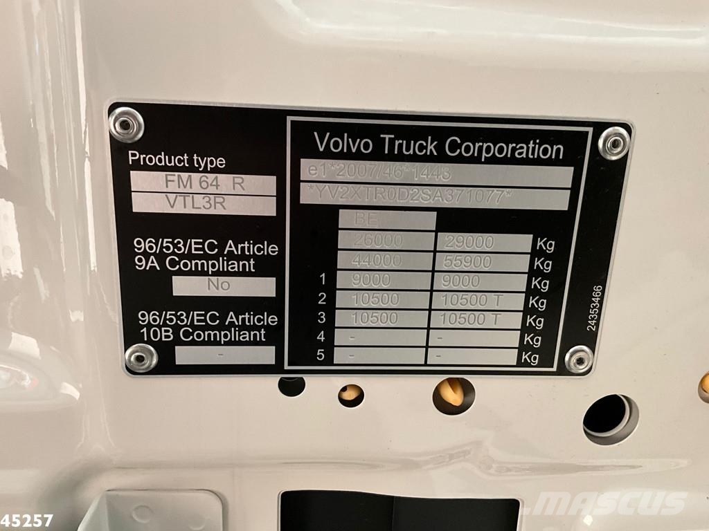 Volvo FMX 430 6x4 VDL 21 Ton haakarmsysteem gancho Caminhões Roll-on Roll-off