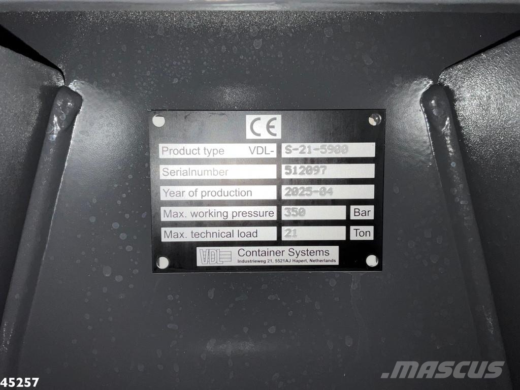 Volvo FMX 430 6x4 VDL 21 Ton haakarmsysteem gancho Caminhões Roll-on Roll-off