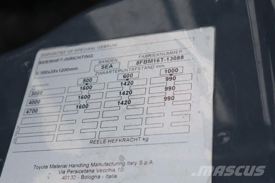 Toyota 8FBM16T  Valid inspection, *Guarantee! Electric, 5 柴油叉车