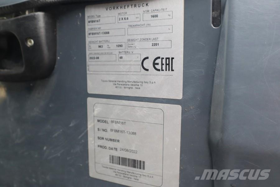 Toyota 8FBM16T  Valid inspection, *Guarantee! Electric, 5 柴油叉车