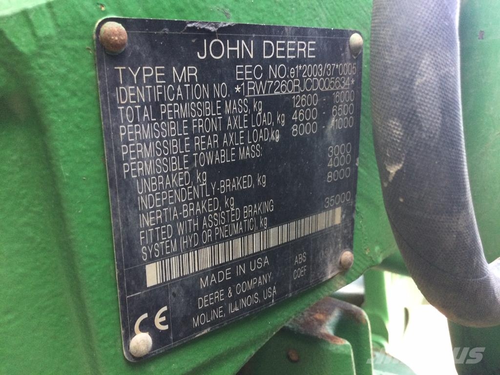 John Deere 7260R Tractoare