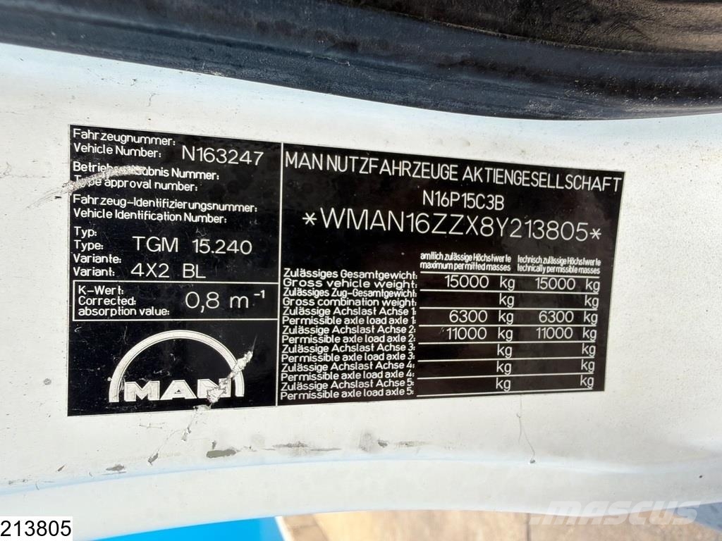 MAN TGM 15 240 Euro 4, PTO, 3-cylinder, 10,589 litres شاحنات ذات صهاريج