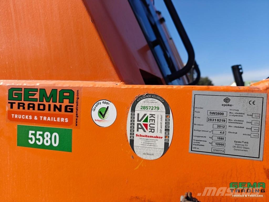 Epoke SW3800 Sirius AST - 4m³ - Salt Spreader - CE Liivapuisturid ja soolapuisturid