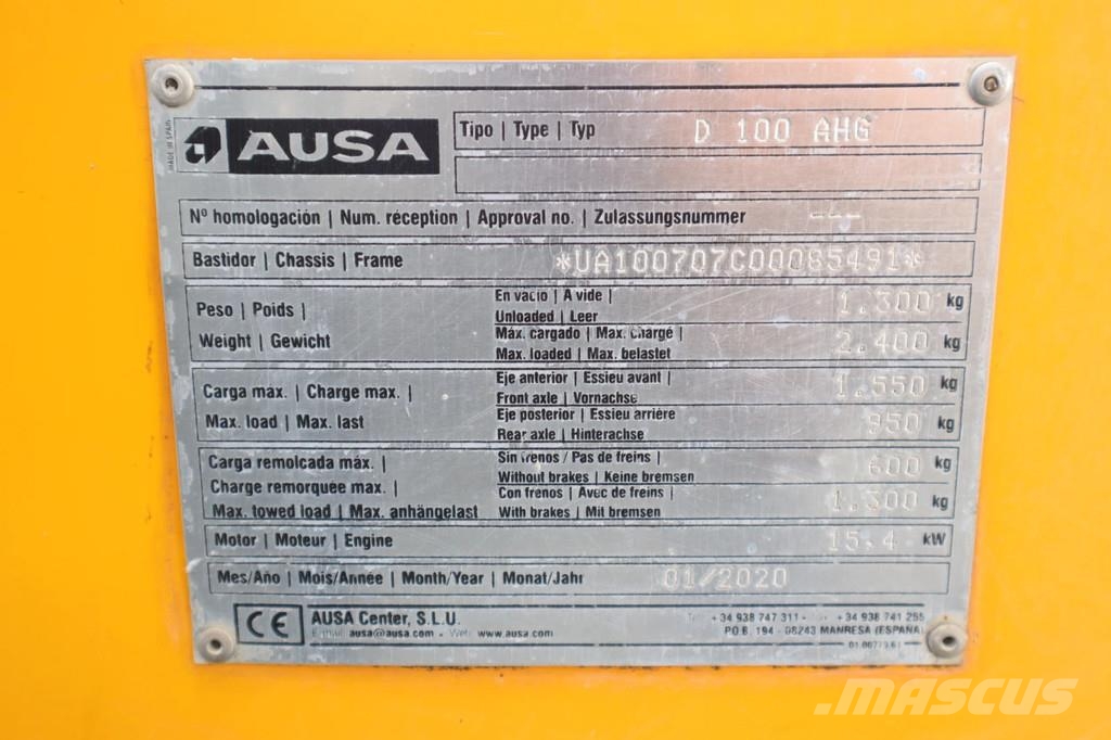 Ausa D100 AHG | ROTATING TIP | LOW HOURS | GOOD TIRES ساحبات مفصلية