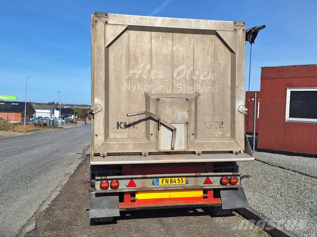 Kel-Berg 3 akslet 48 m3 tiptrailer med nedfældbar side Kippers