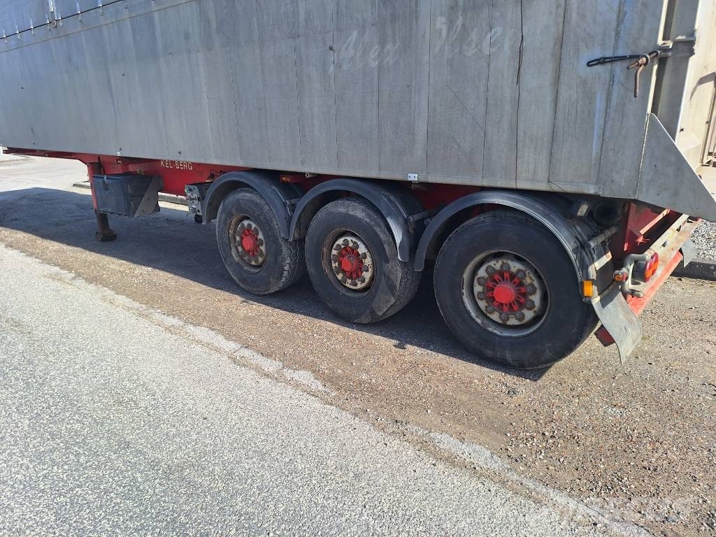 Kel-Berg 3 akslet 48 m3 tiptrailer med nedfældbar side Kippers