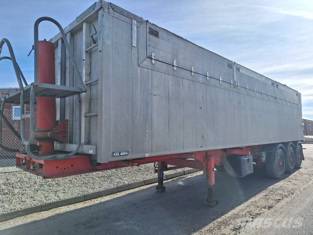 Kel-Berg 3 akslet 48 m3 tiptrailer med nedfældbar side Kippers