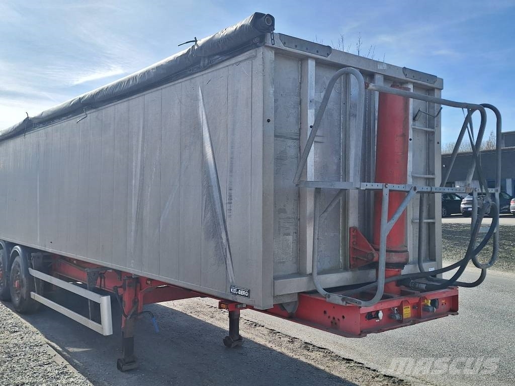 Kel-Berg 3 akslet 48 m3 tiptrailer med nedfældbar side Kippers