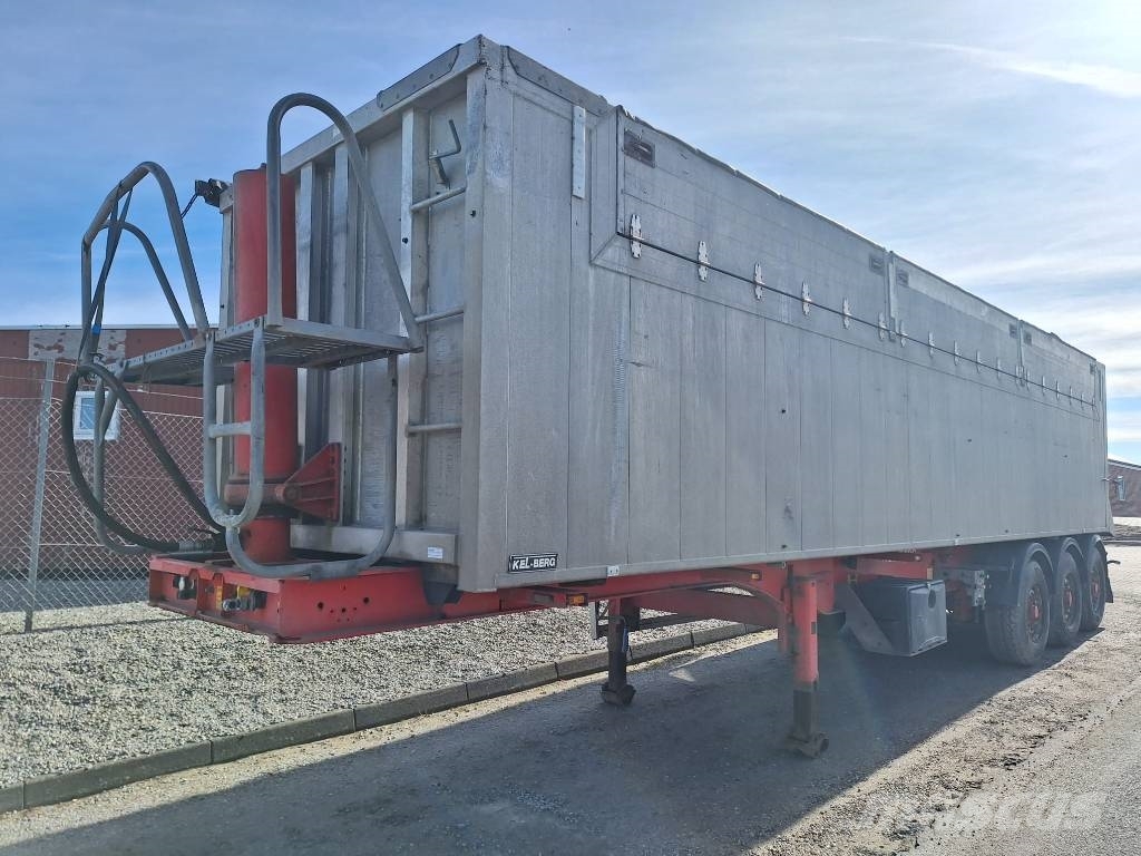 Kel-Berg 3 akslet 48 m3 tiptrailer med nedfældbar side Kippers
