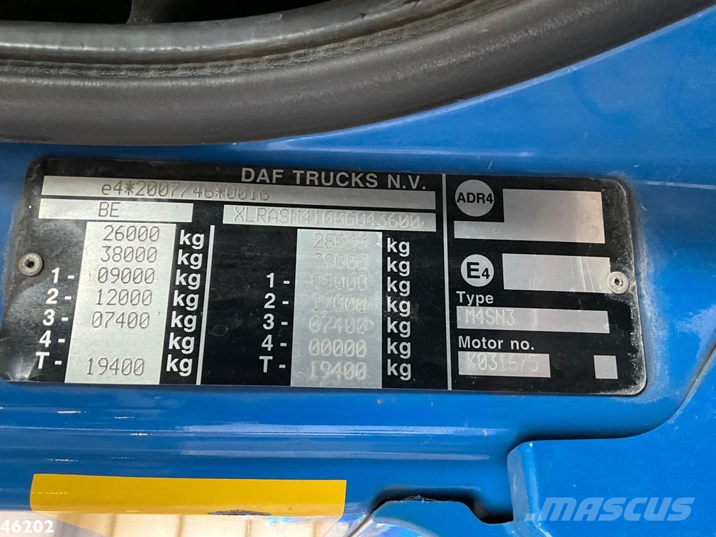 DAF FAN CF 370 Euro 6 Palfinger 13 Tonmeter laadkraan شاحنات الرافعات الخطافية