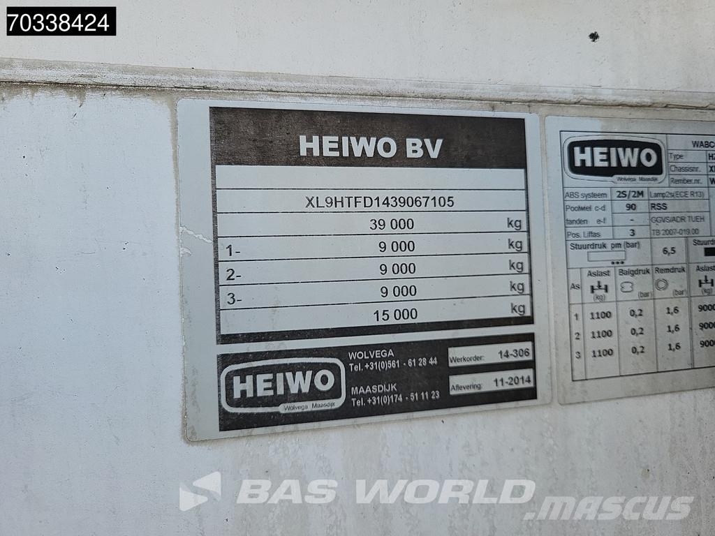 Heiwo HZO 39 3 axles Tailgate 250x260cm Semirremolques isotermos/frigoríficos