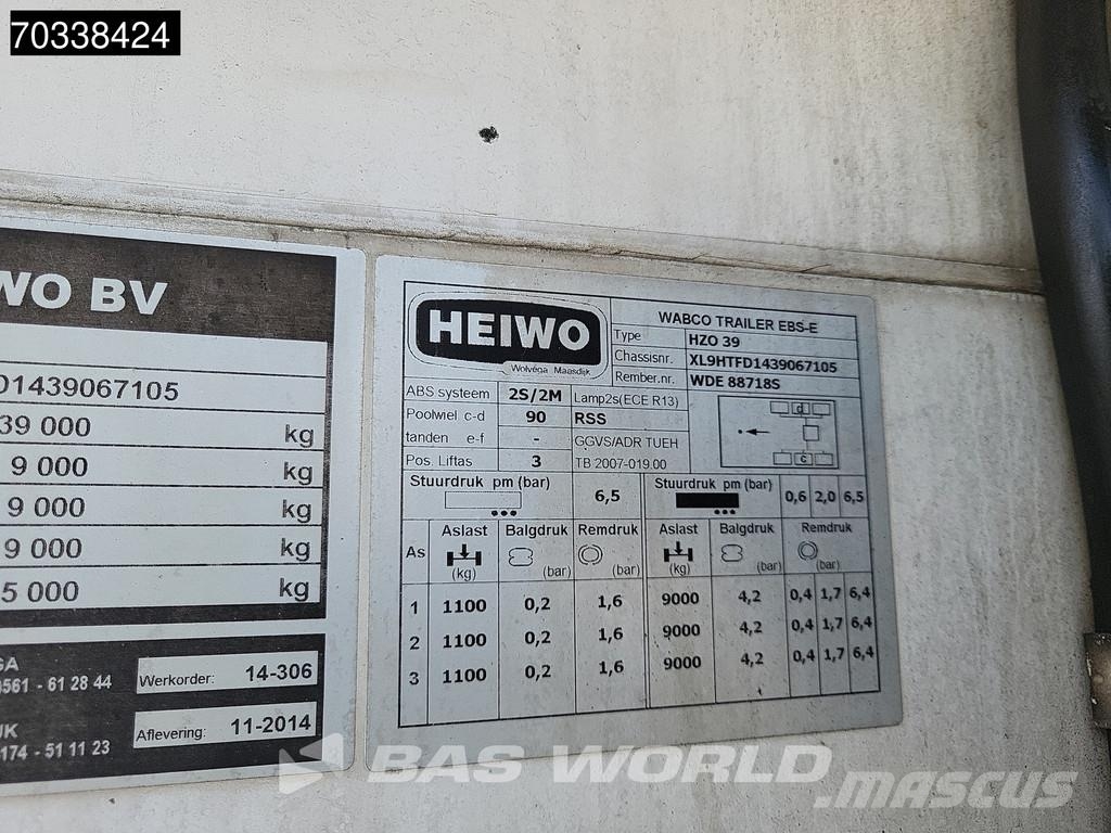 Heiwo HZO 39 3 axles Tailgate 250x260cm Semi-remorci cu temperatura controlata
