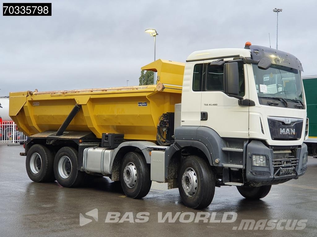 MAN TGS 41.480 8X4 15m3 tipper steel suspension Big-Ax Camion ribaltabili