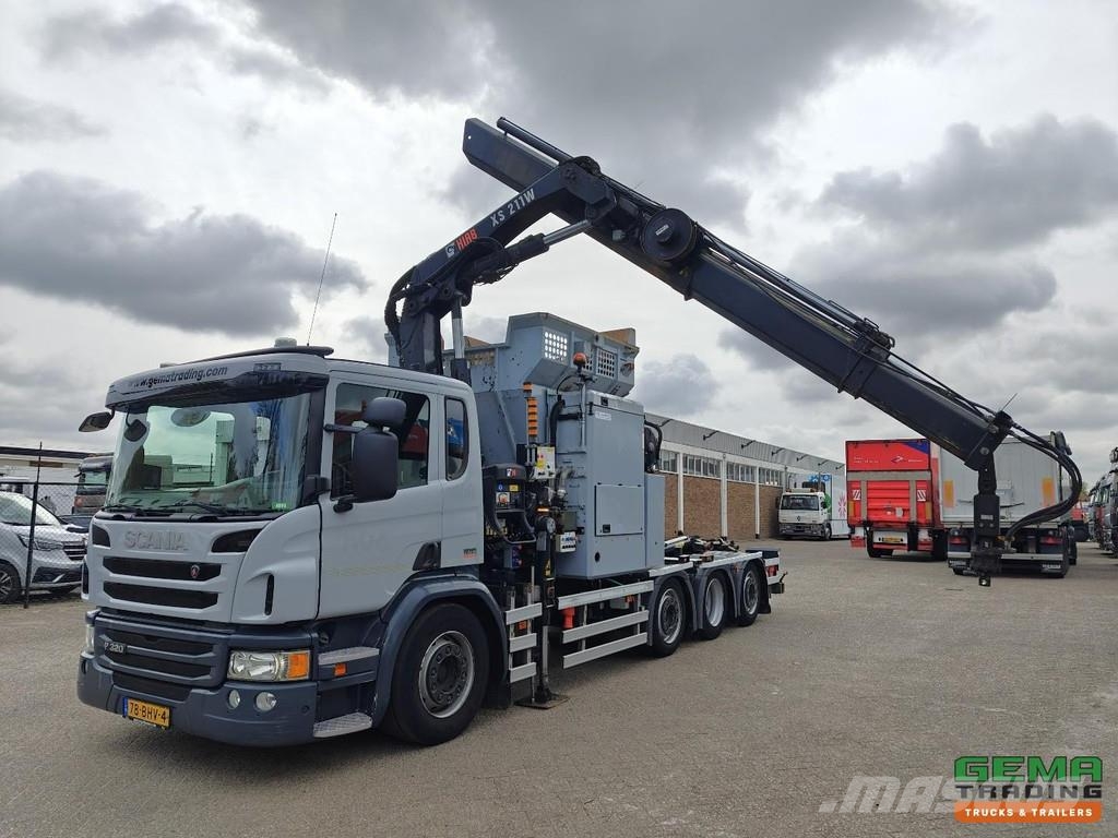 Scania P320 8x2/6 Day Cab Euro6A - HIAB XS211W-3 + Remote Hákový nosič kontejnerů