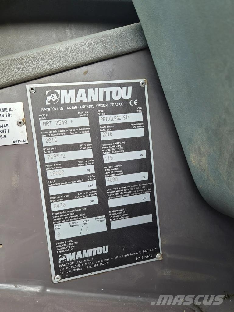 Manitou MRT 2540+ Teleskooplaadurid
