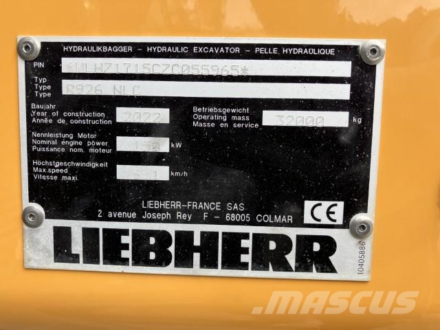 Liebherr R 926 Litronic Bagri goseničarji