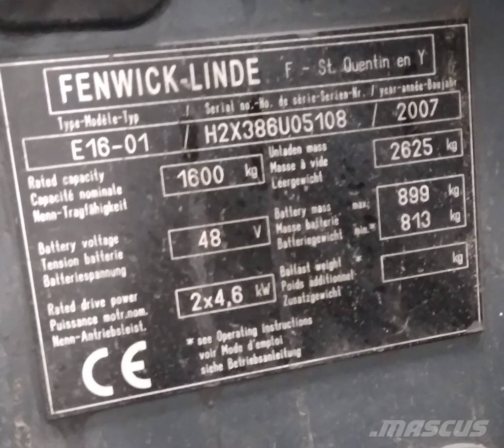 Linde E 16-01 Електронавантажувачі