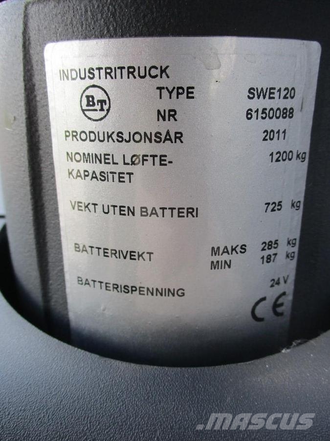 BT SWE120 Pallettruck met meerij platform
