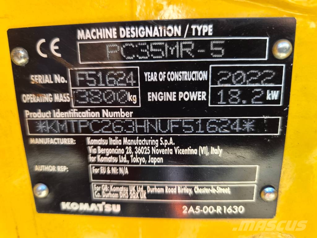 Komatsu PC 35 MR-5 Minibagger < 7t