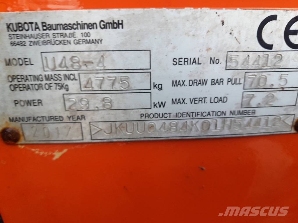 Kubota U 48-4 Mini bagri <7t