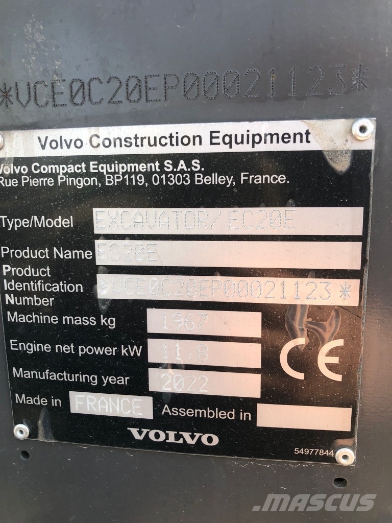 Volvo EC 20 E Miniexcavadoras