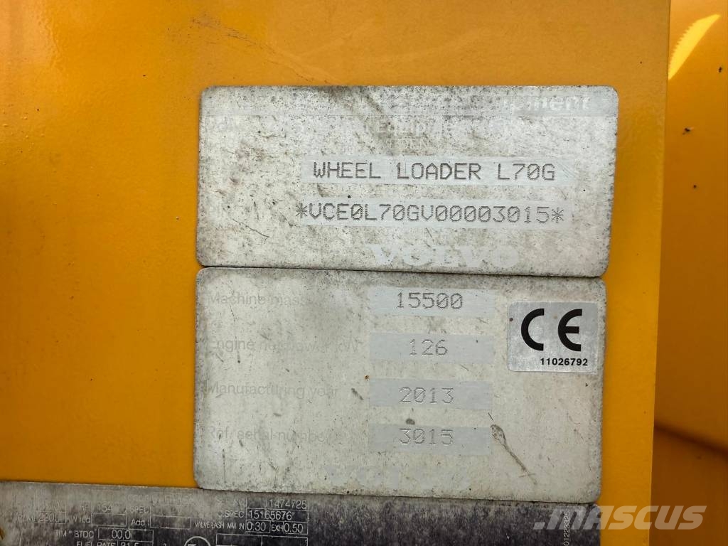 Volvo L 70 G Naudoti ratiniai krautuvai