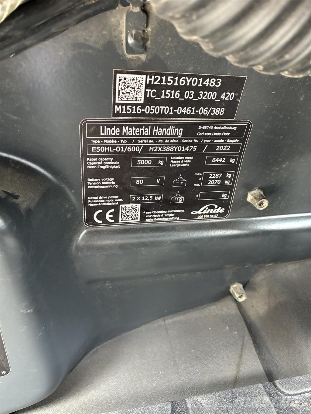 Linde E50/600HL Elektromos targoncák
