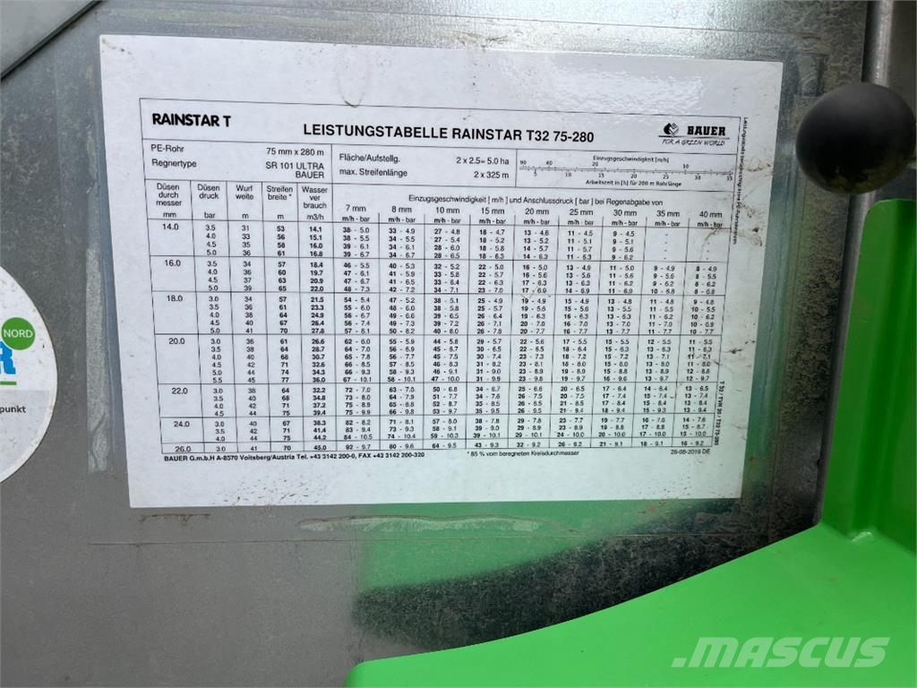 Bauer Rainstar T32 أنظمة الري