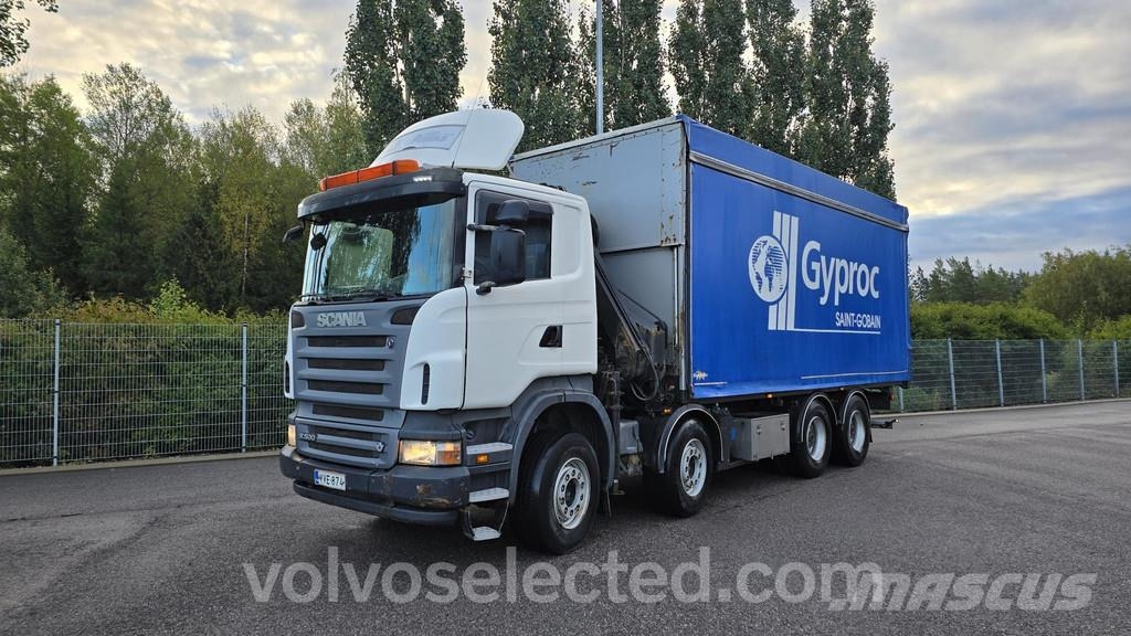 Scania R-serie R500 8x4 Kääntöpelli Nosturilla Vlakke laadvloer met kraan