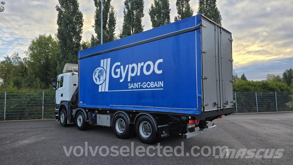 Scania R-serie R500 8x4 Kääntöpelli Nosturilla Vlakke laadvloer met kraan