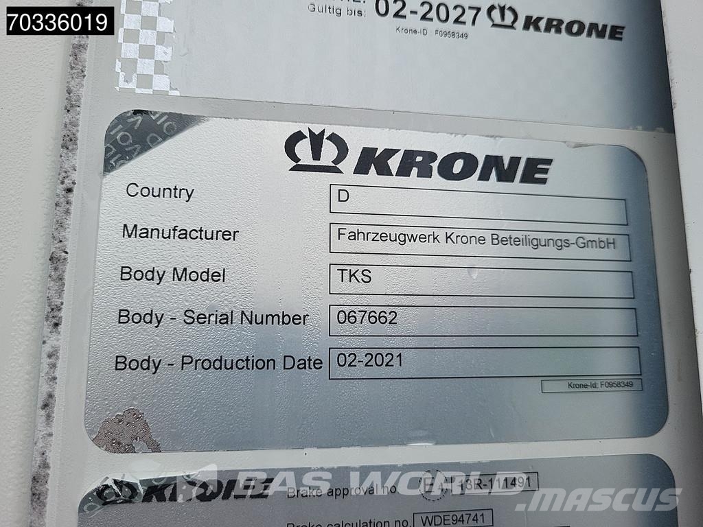 Krone SD Tailgate 250x270cm PalletboxLBW Semirimorchi a temperatura controllata