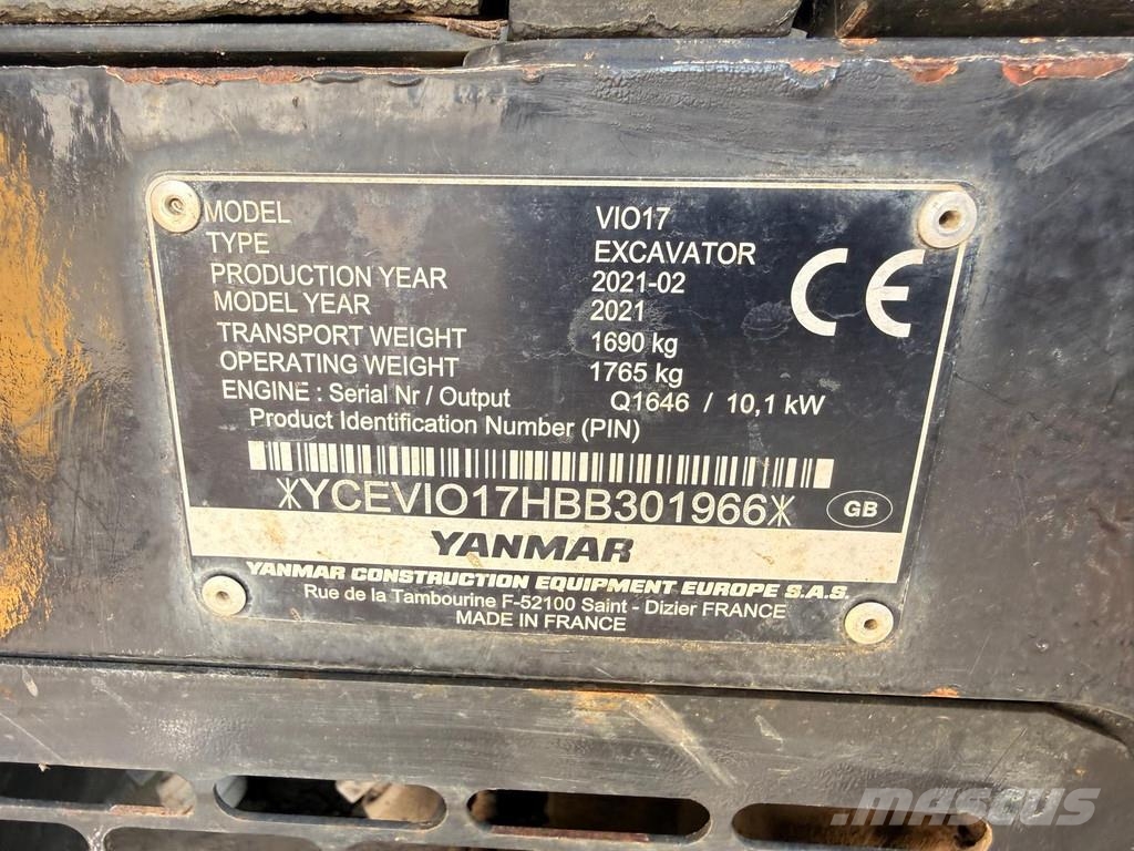 Yanmar ViO17 Mini rýpadlá < 7t