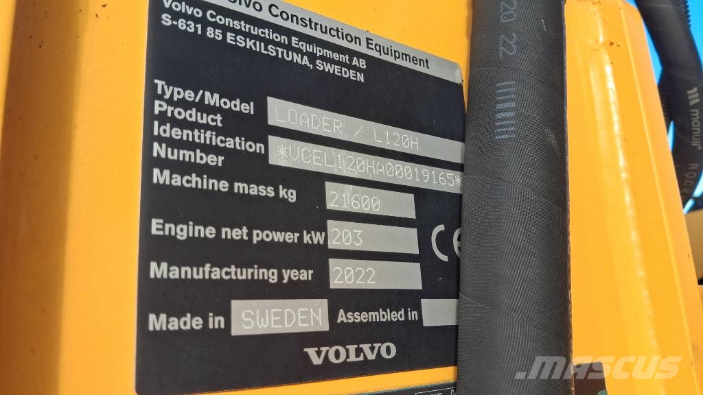 Volvo L 120 H Gumikerekes homlokrakodók